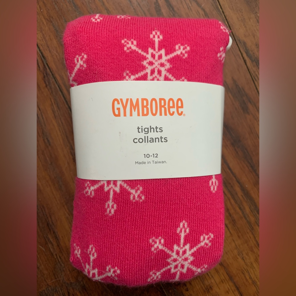 Girls NWT Gymboree pink tights size 10-12